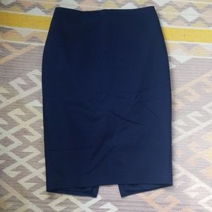 Navy pencil skirt
